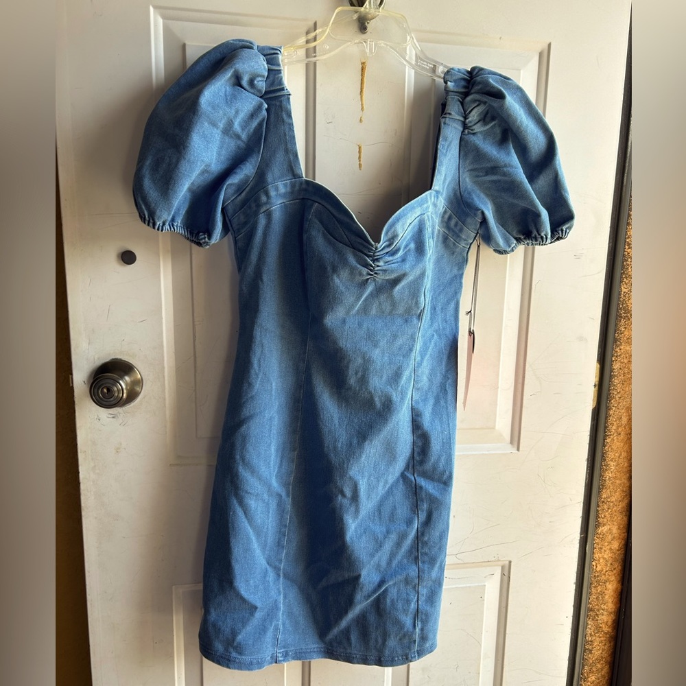 Women’s C’Est Toi Denim Dress, Size Large
